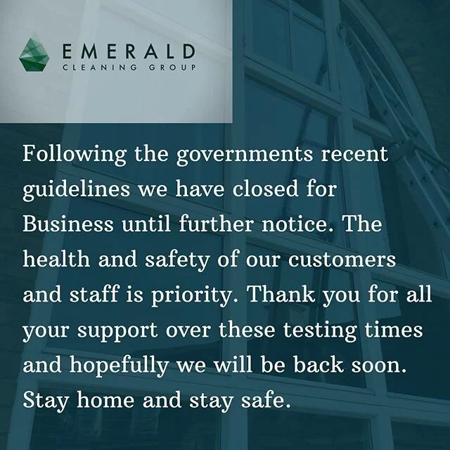 Please stay home and stay safe. Will review in a few weeks and hope to be back to Business soon. Thank you #stayhome #windowcleaning #professional #emeraldcleaninggroup #PVCcleaning #guttercleaning #ware #welwyn #brookmanspark #pottersbar #enfield #w