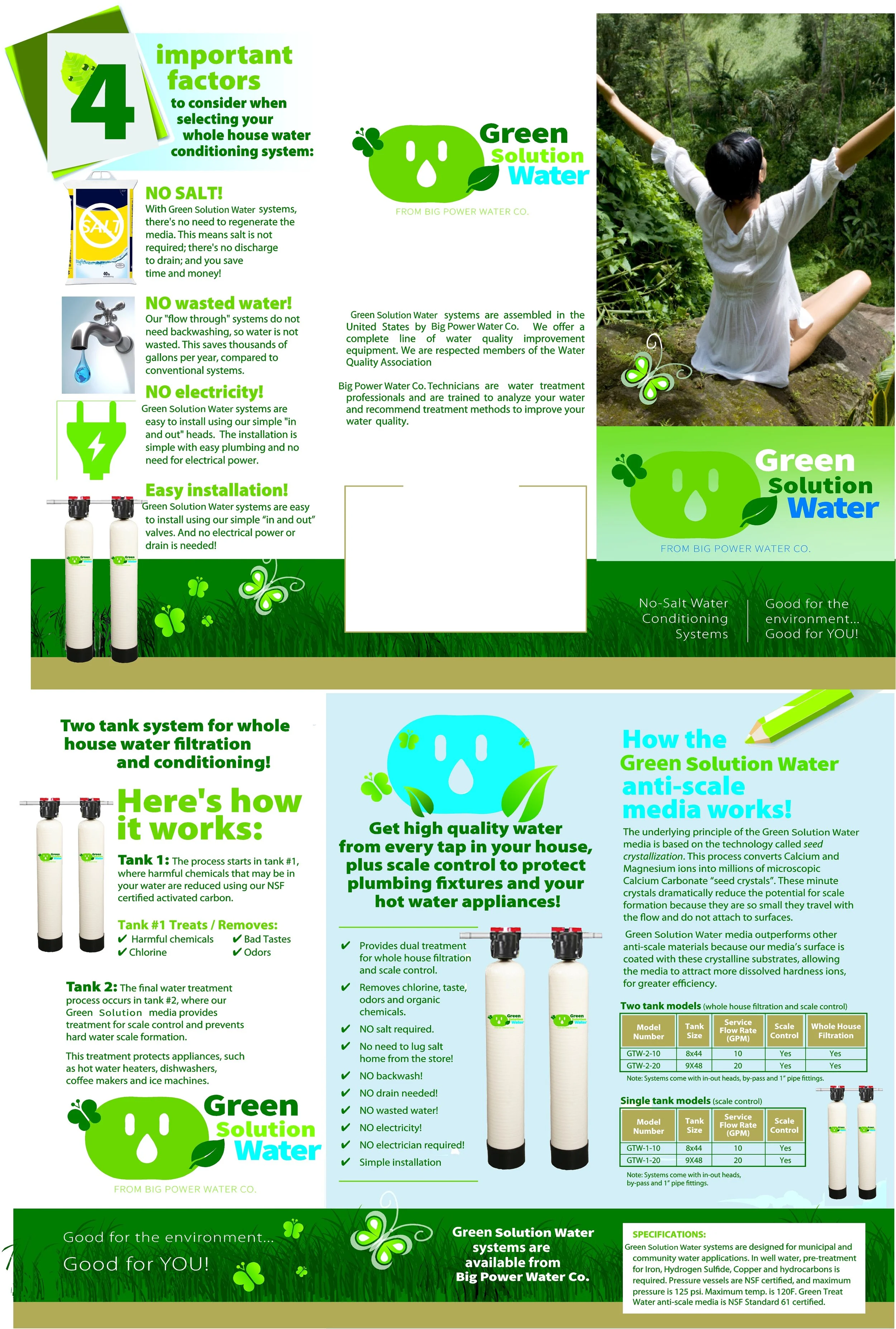 green water filtration saltless system