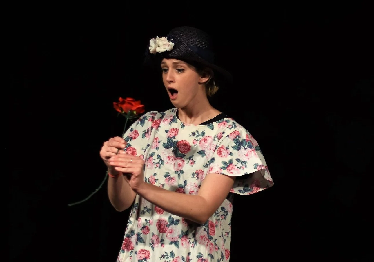 Bonnie Criss in the sketch revue Suspect: A True Crimedy Kaspars Skels