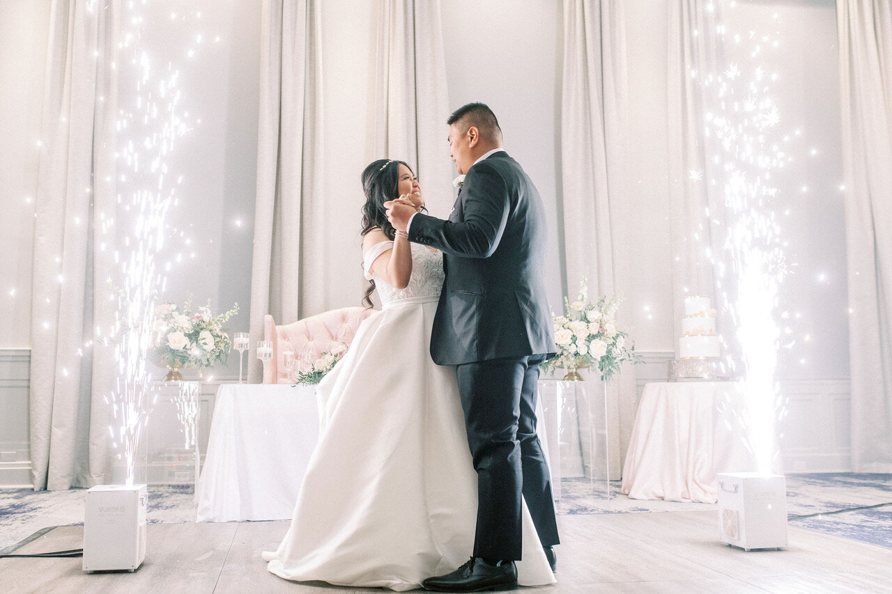 Indoor Sparklers at Fairmont Palliser Wedding.jpg