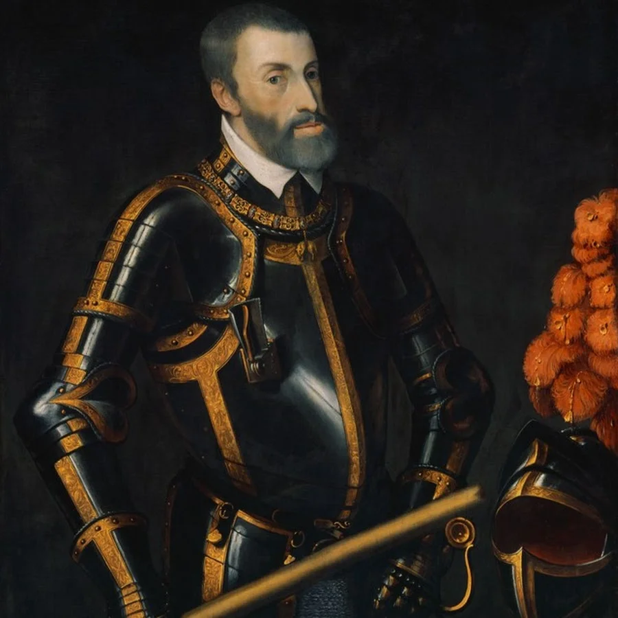 Charles distracts us from his chin with fine facial follicles and gut with basic bony breastplate