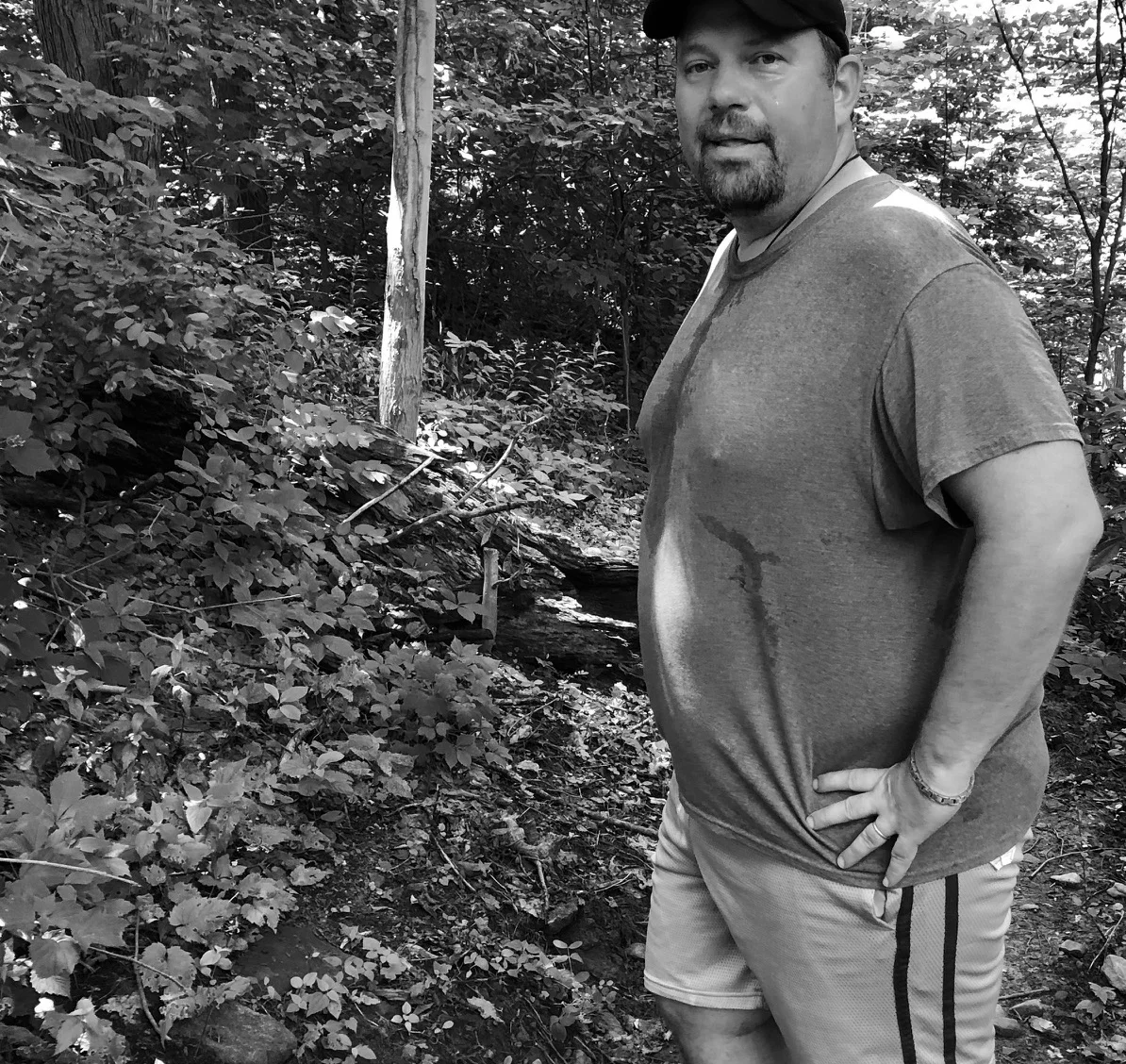 Earlier this summer… Probably 310 pounds.