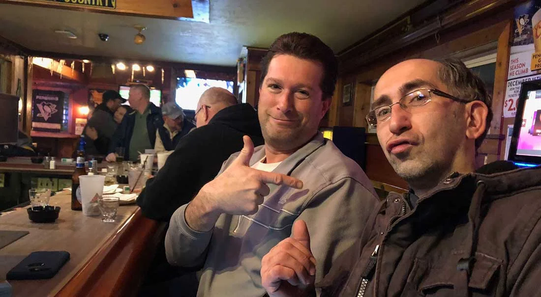 Pictured: The Polish Prophet (left) points at Bud (right) who gives a thumbs up on the Prophets prediction. When Bud concurs with Prophet, the football gods are aligned and so it shall come to pass (as the Prophet likes to say)