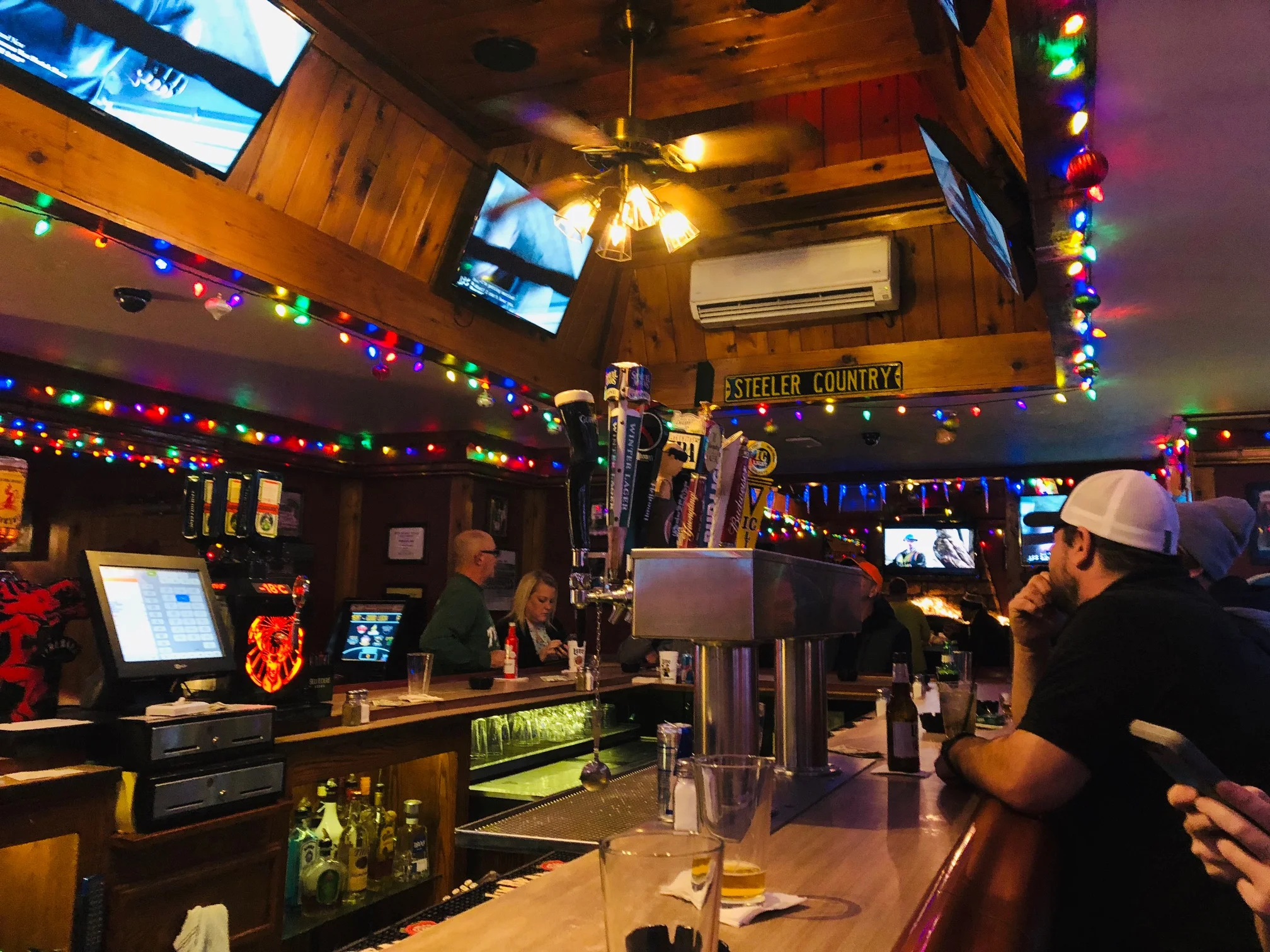 A typical Thursday after work crowd at the Hiland Bar in West, View, Pa. Hey, not everybody is fat.