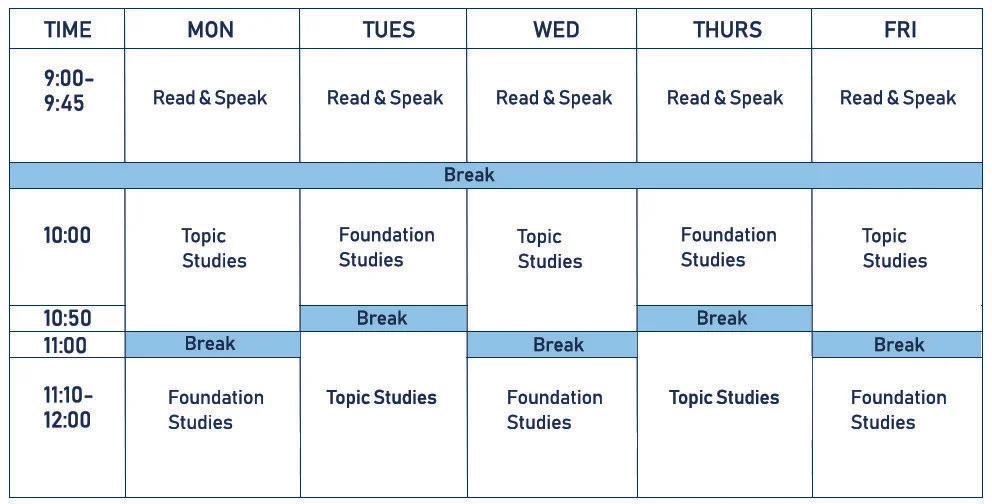 Schedules are samples and are subject to change.