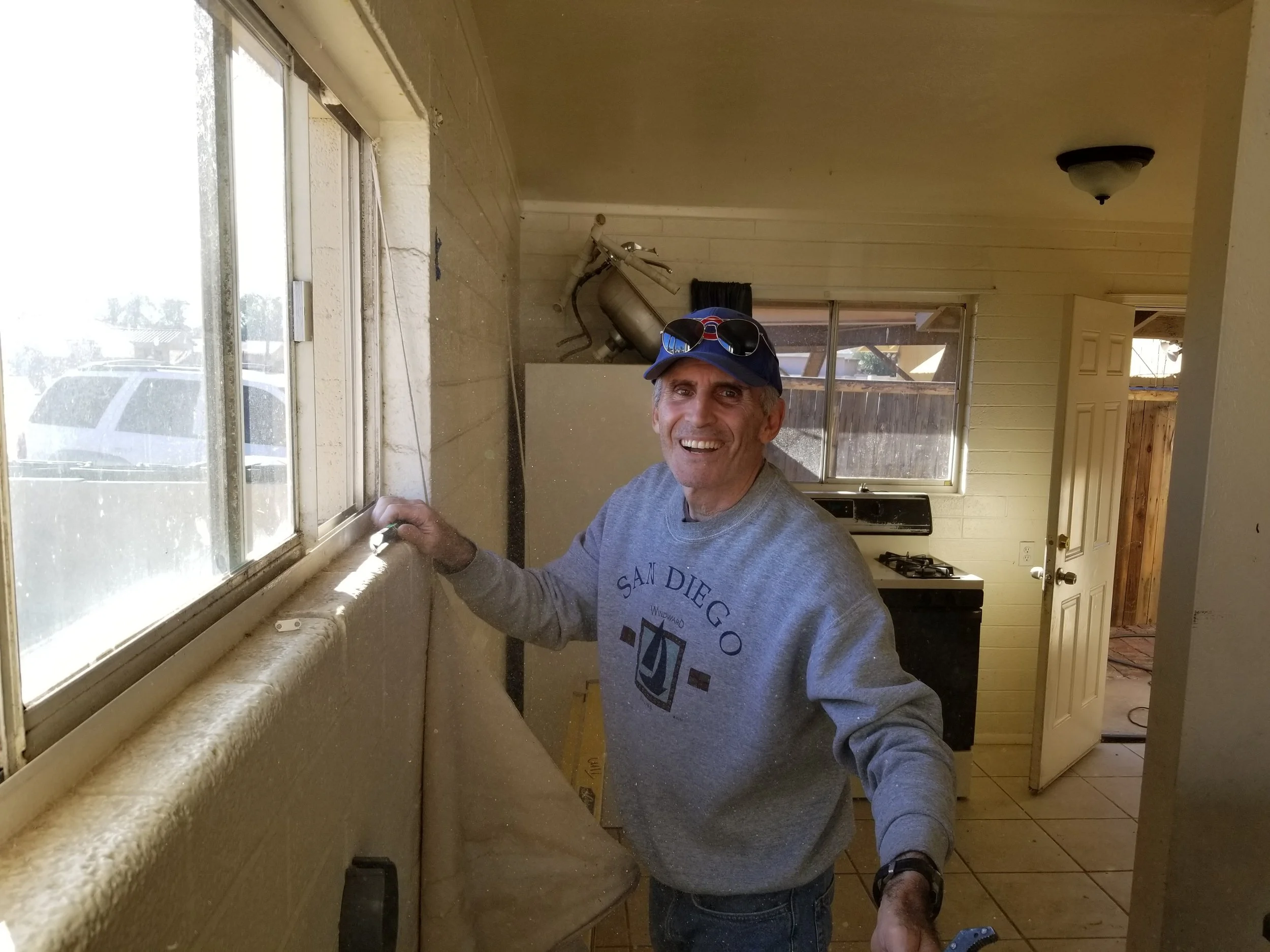 Steve hard at it and always willing to help