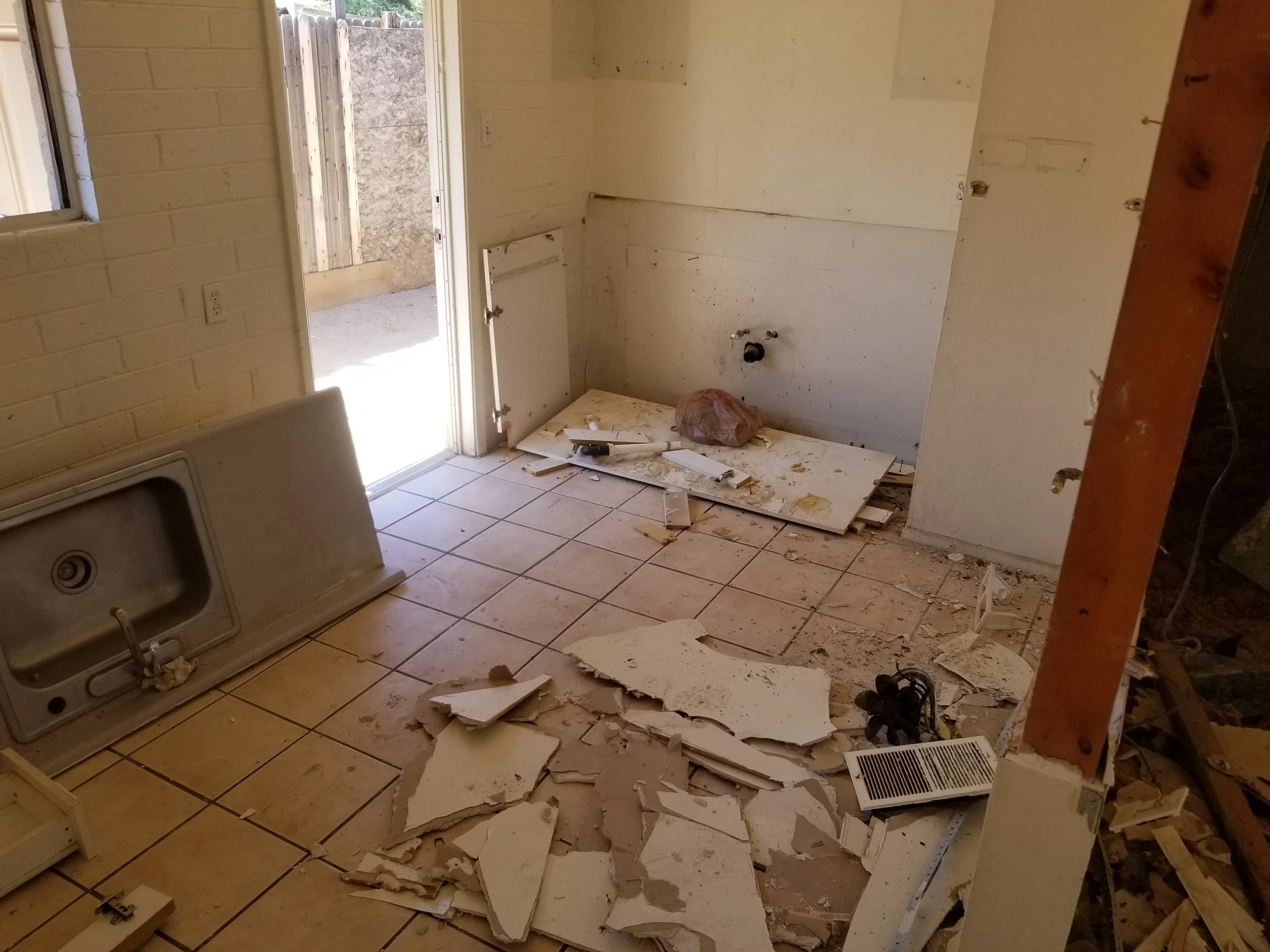 Kitchen demolition.