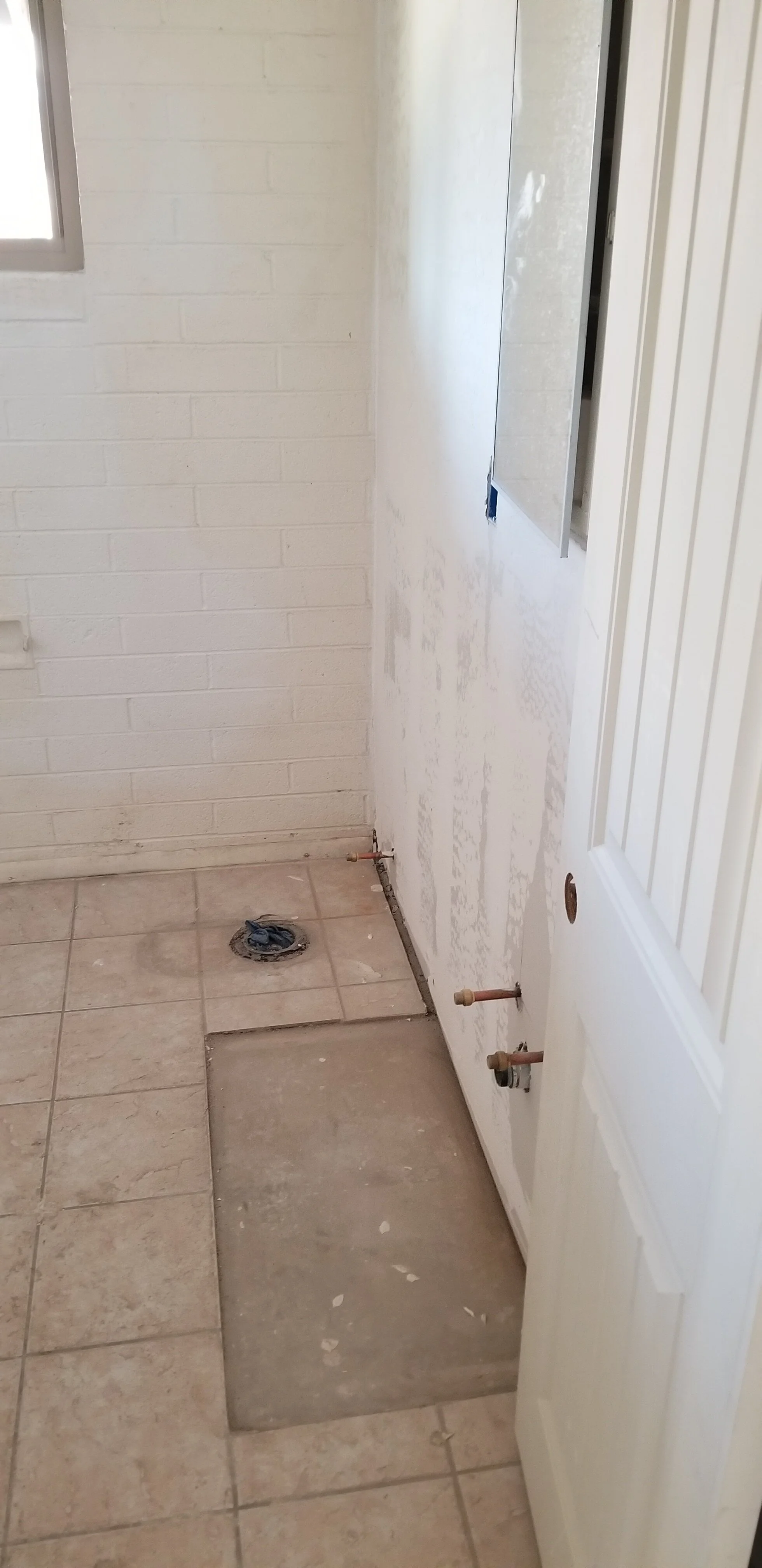 Bathroom walls repaired
