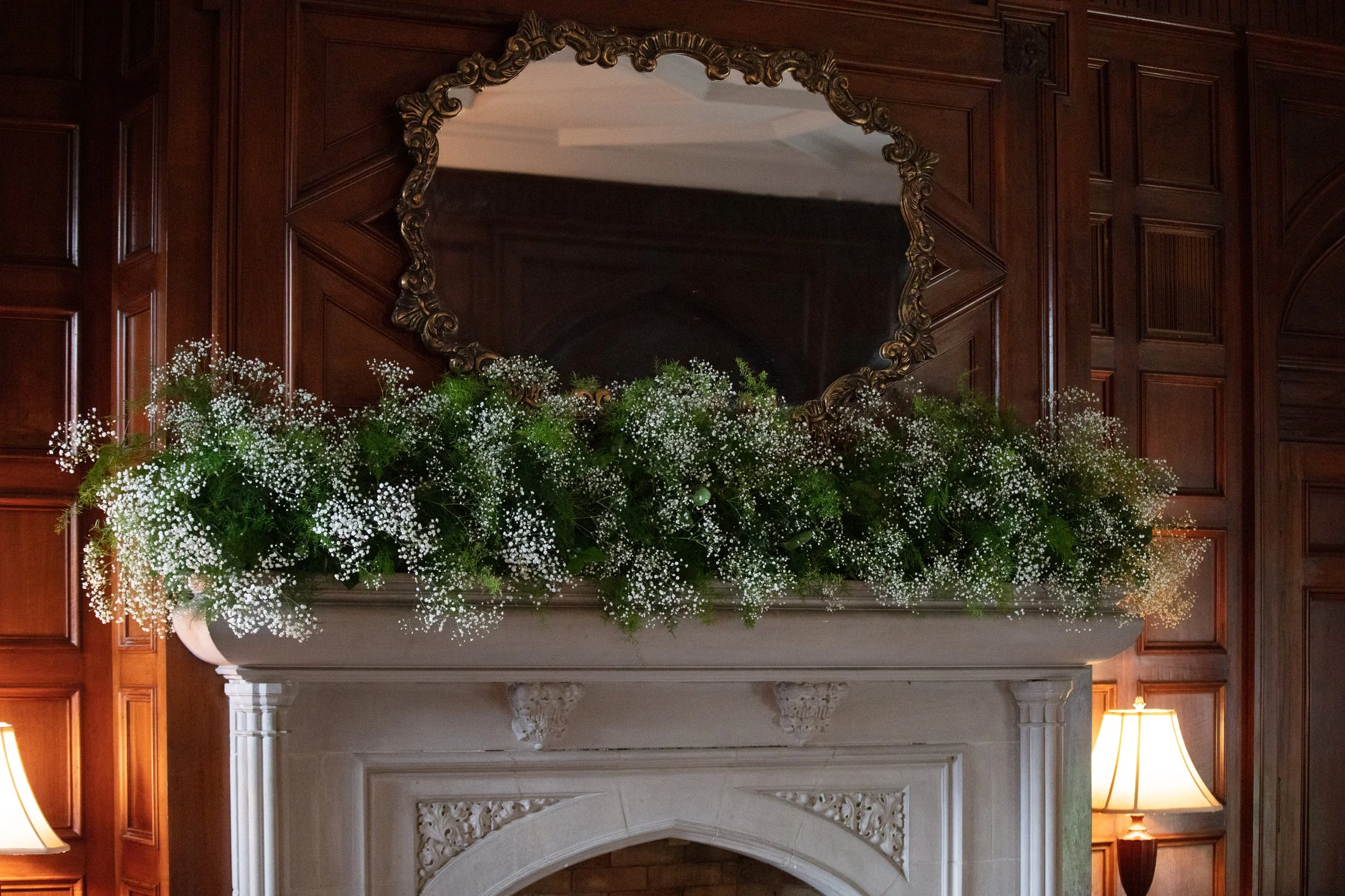 Fireplace Flowers at Laurel Hall.JPG