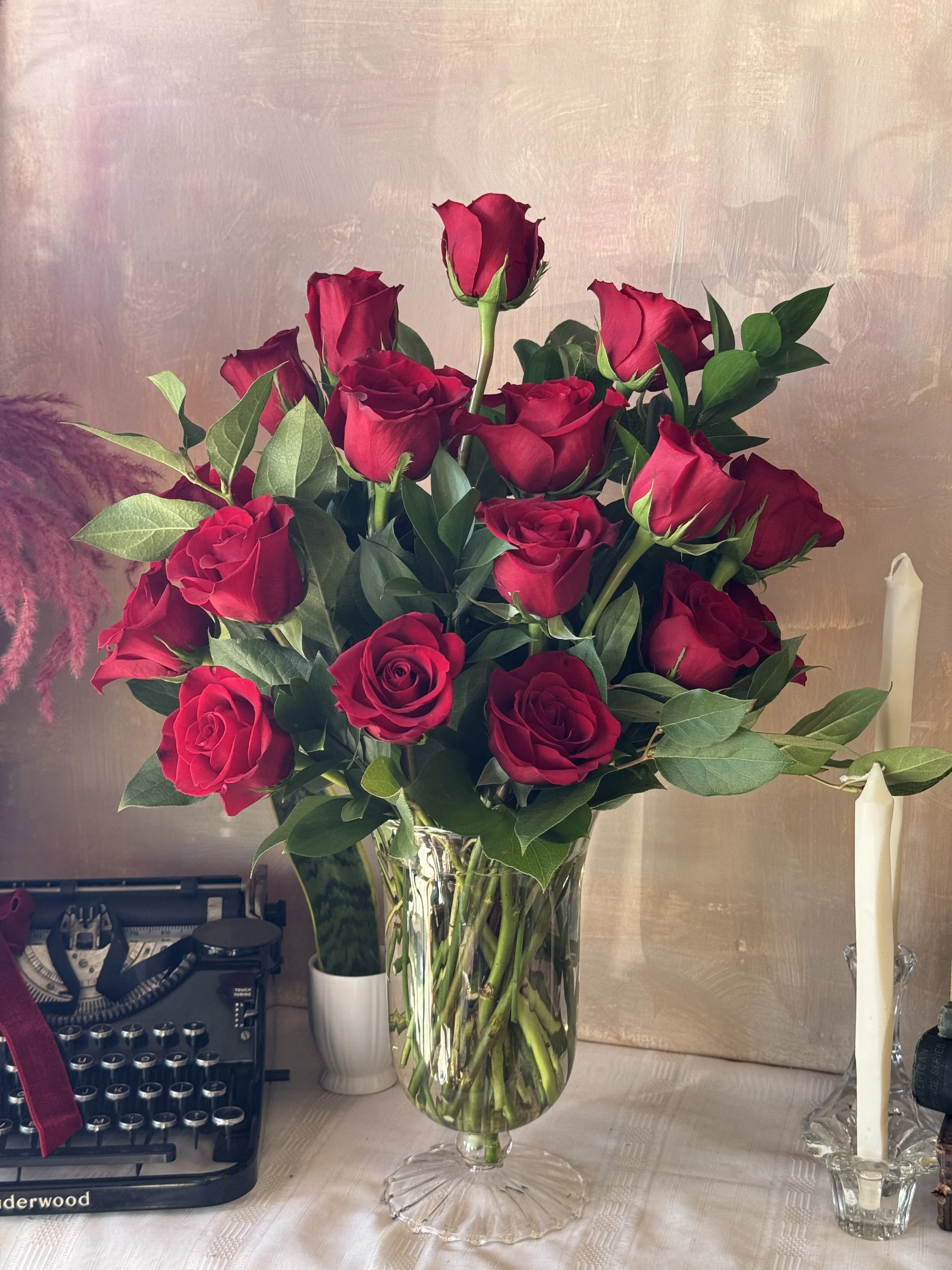 Two dozen red roses