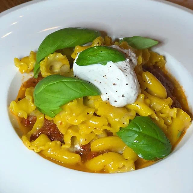 saffron campanili |🍝| short rib, ricotta, basil | #themiamimenu #miamispice