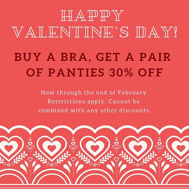 Happy Valentine&rsquo;s Day from all of us at Revelation in Fit! We hope you spend it however makes you happiest, and if a great deal on undies would make you feel festive, come on in and see us!
.
.⠀
.⠀
.⠀
#revelationinfit #revelation #demystifyingt