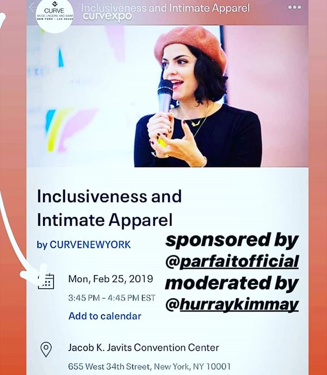 Join us at @curvexpo in NYC tomorrow! Our shop manager will be speaking on a panel about #inclusivity in Intimates. Revelation In Fit stives to be more inclusive every day, and we're always looking for ways to expand our stock and our size range. We 