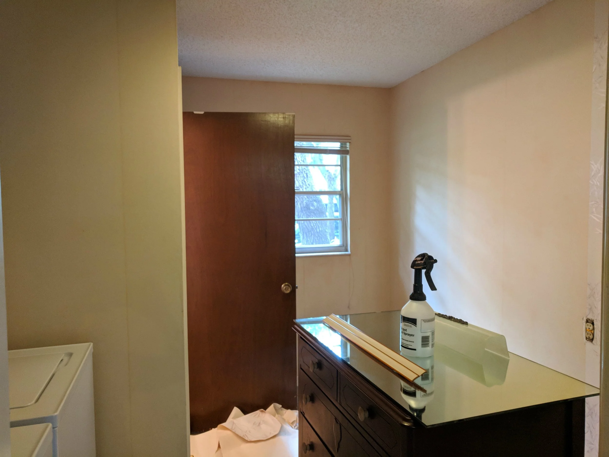 Decorative layer removed. Now time to remove the paper layer. Let's get this party started.