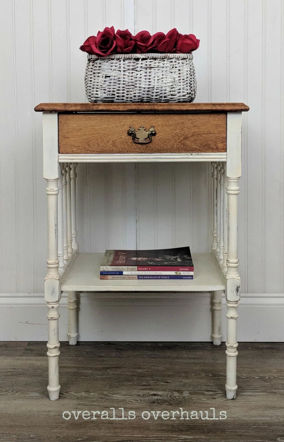 Gently updated antique telephone table. Unavailable. I can recreate this finish for you on a piece you own or a piece I help you find.