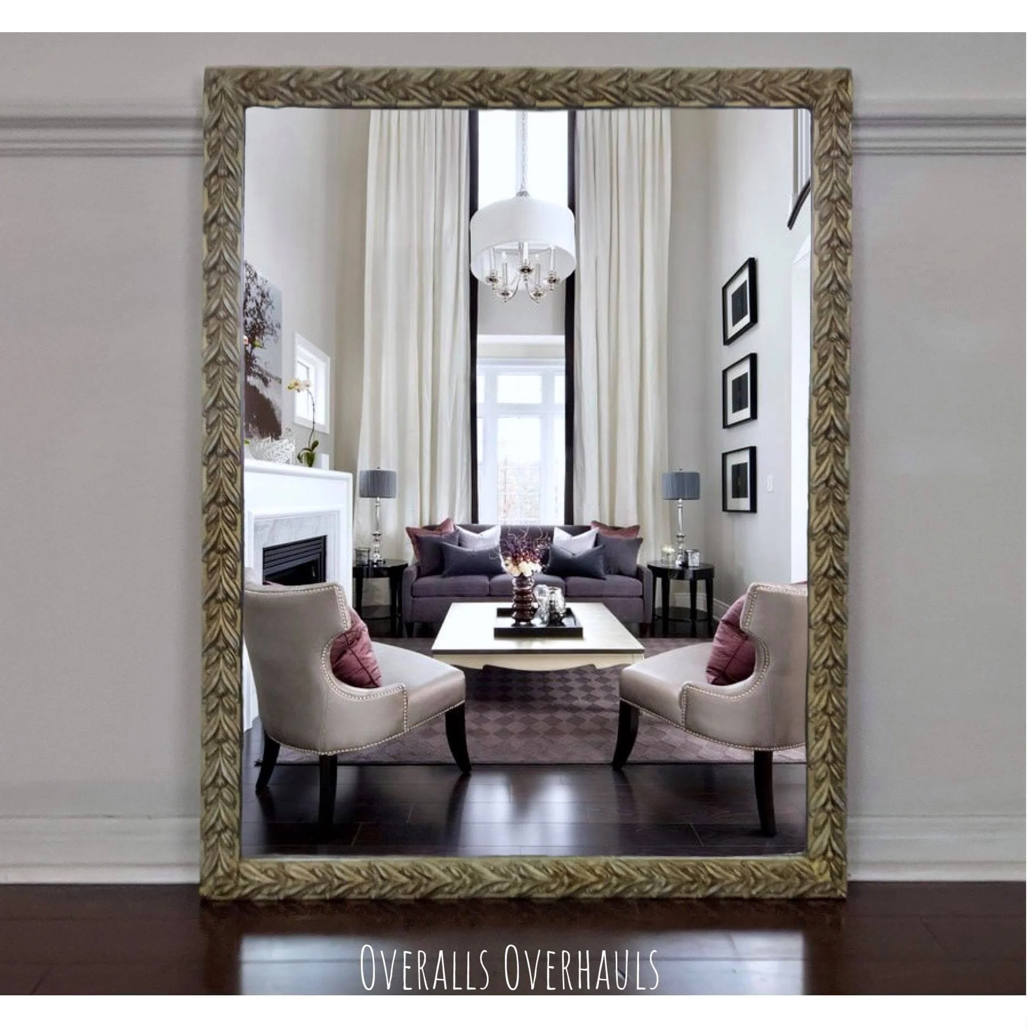 AVAILABLE Sorry, this one is available to those that can pick up or live in our delivery area. Awesome VERY old mirror with gold, teal, cream and teeny peeks of scarlet.