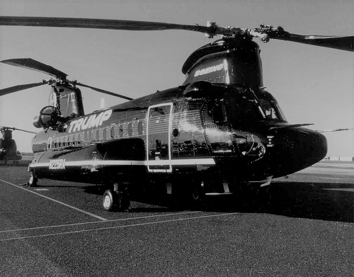Trump Airlines Helicopter operating at East Hampton in 1980's