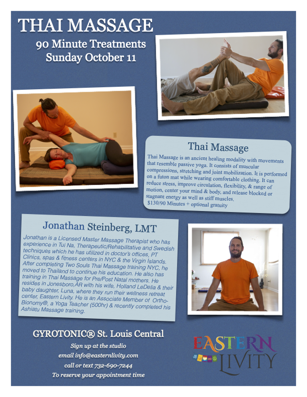 Thai Massage with Jonathan Steinberg 