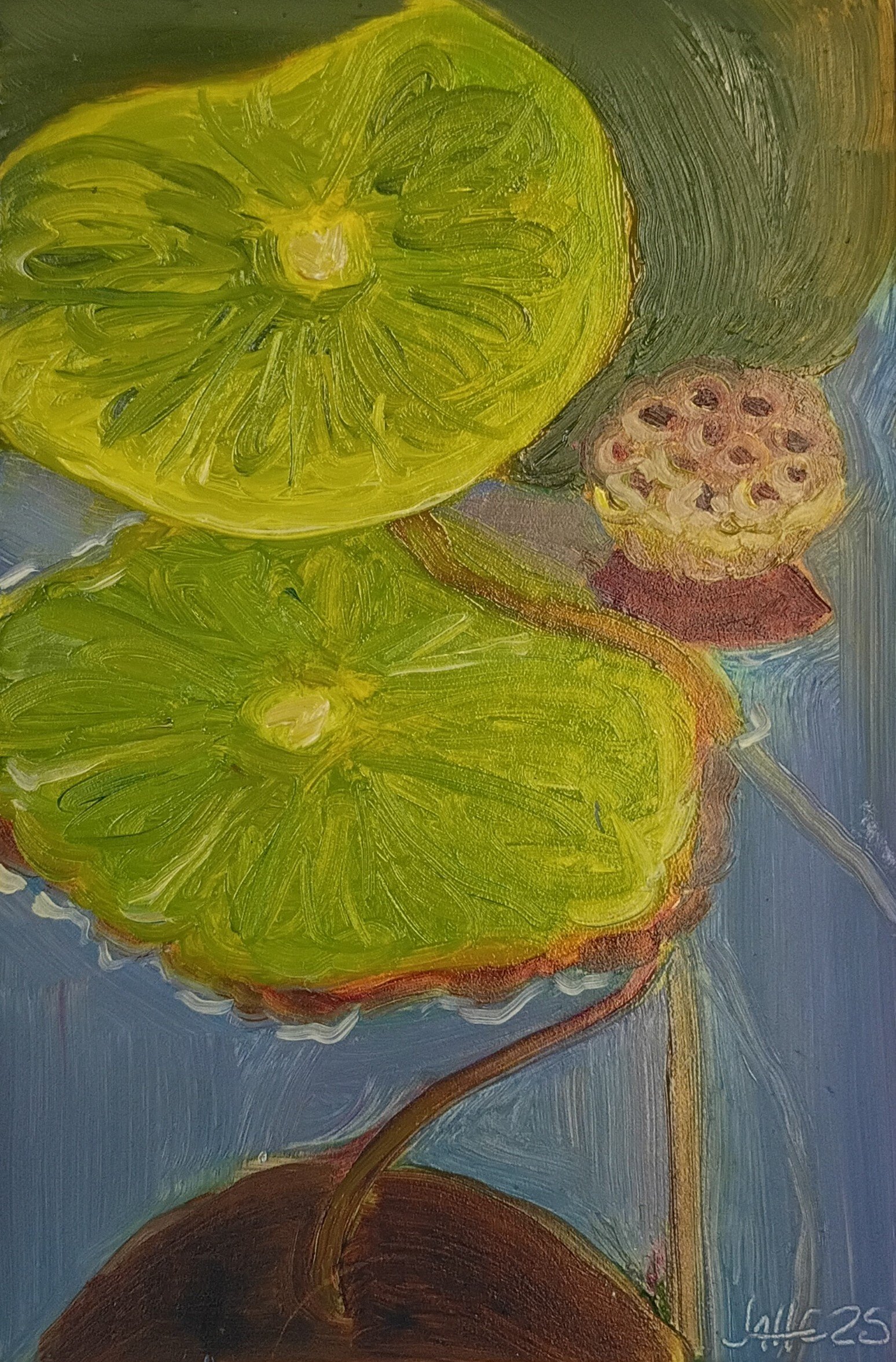 plein air lotus leaves.jpg