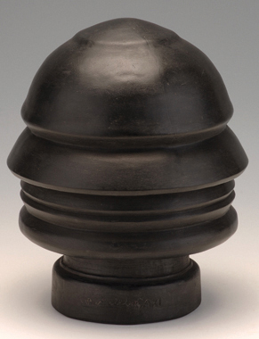 'profilo continuo: testa di mussolini' renato bertelli, 1933 thrown earthenware form