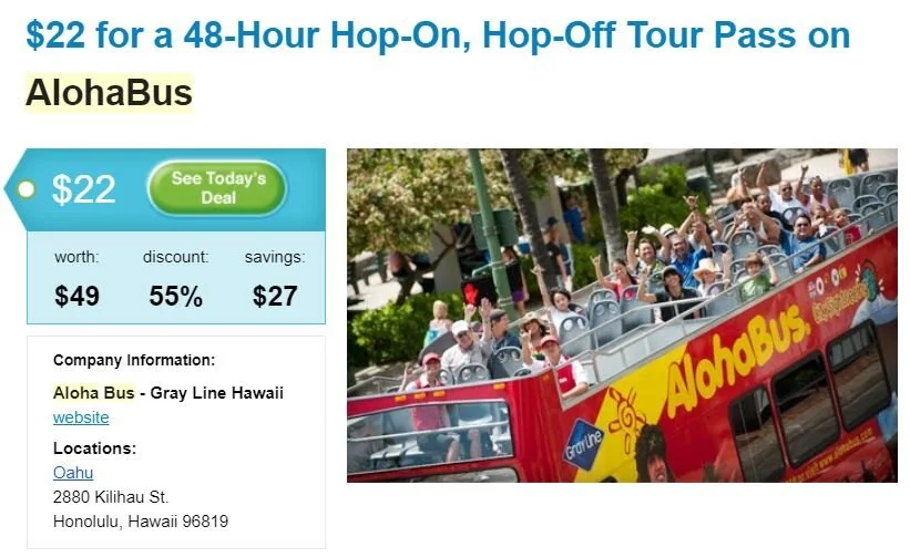 AlohaBus Groupon Deal