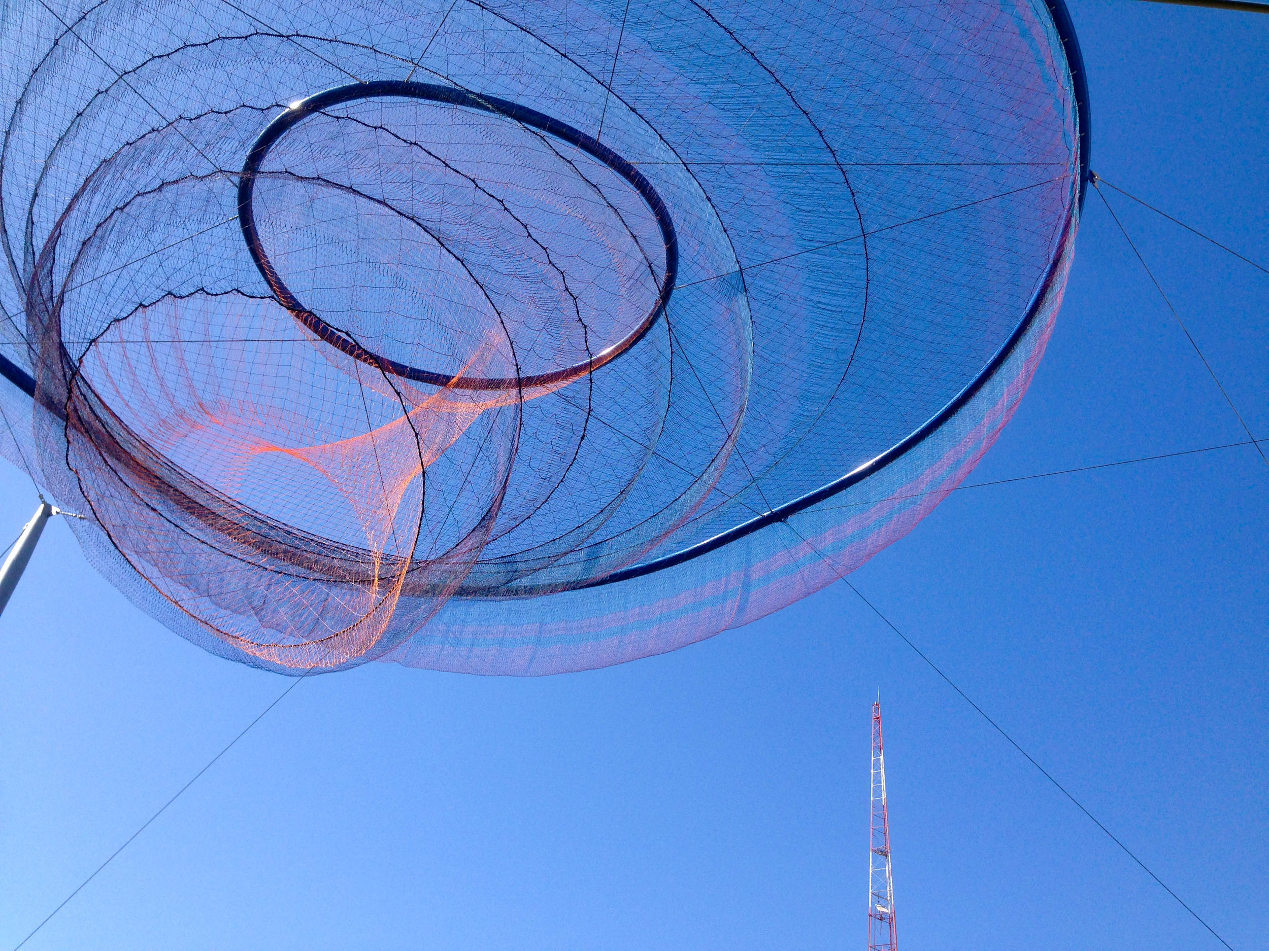  "Her Secret is Patience," a public art sculpture in downtown Phoenix designed by Janet Echelman and named for a Ralph Waldo Emerson quote.&nbsp; 