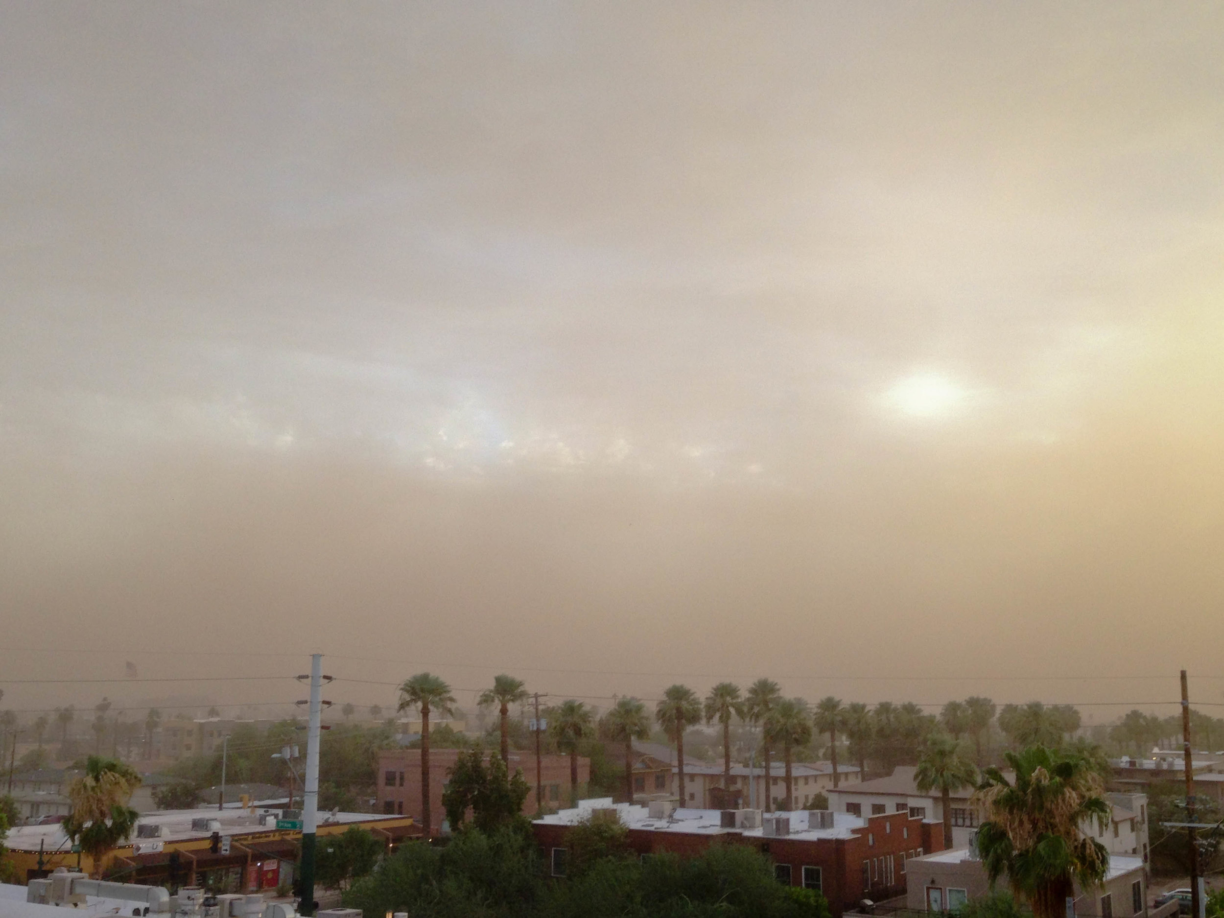  A haboob, or dust storm, rolls into the city during Phoenix's monsoon season. 