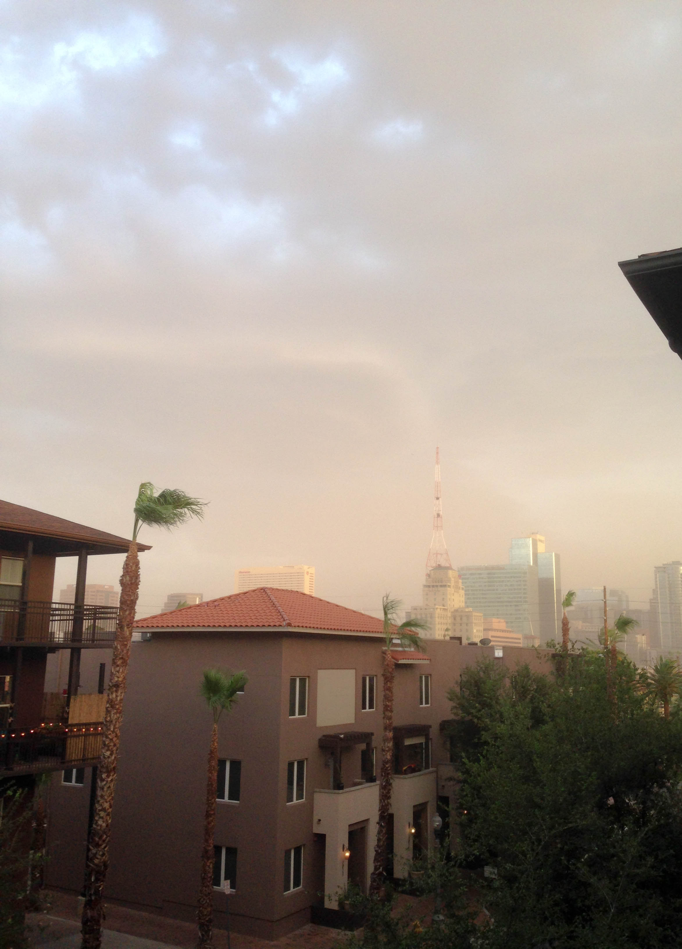  A haboob, or dust storm, rolls into the city during Phoenix's monsoon season. 