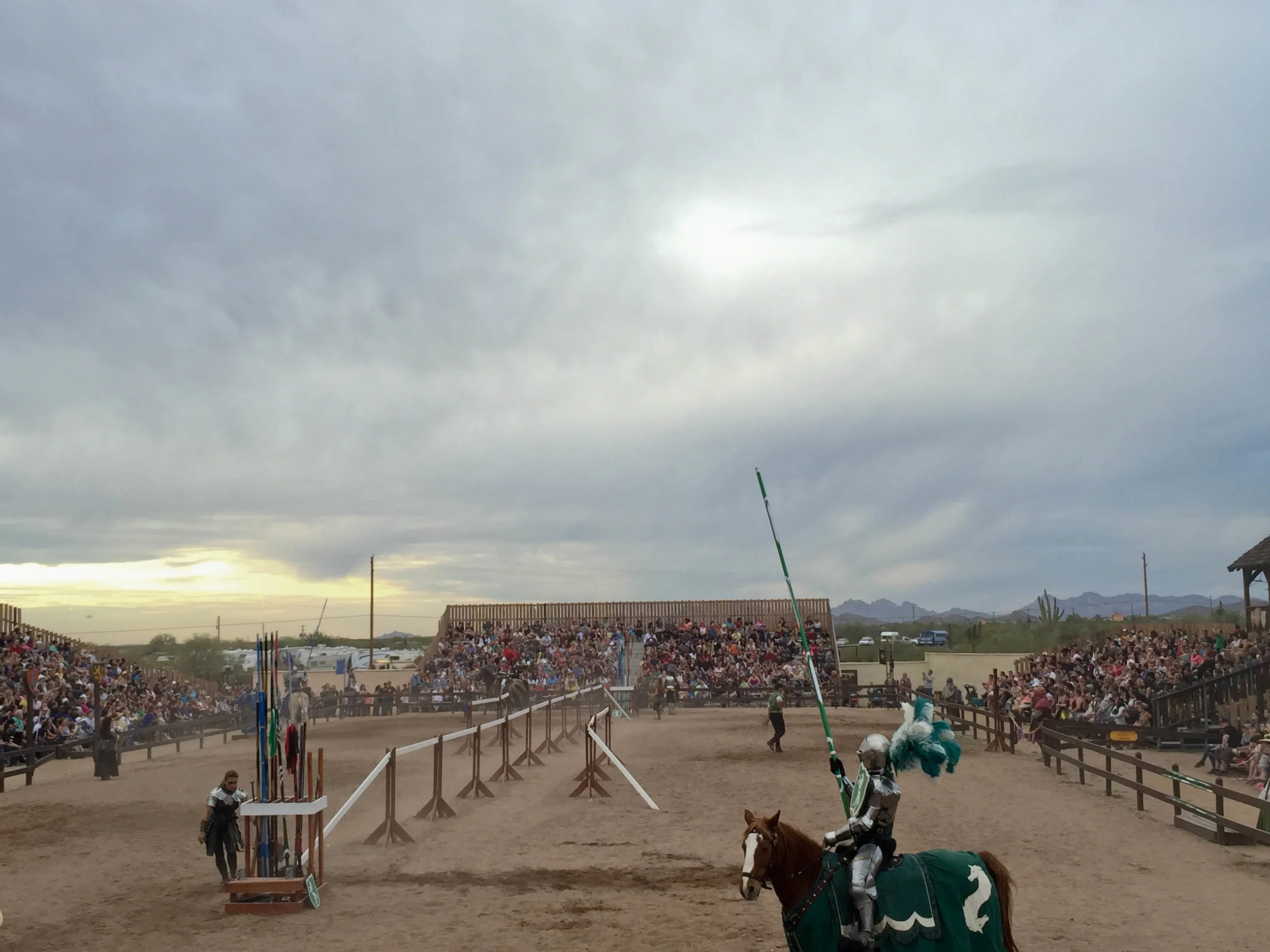  A "knight" prepares to joust at the Arizona Renaissance Festival in Gold Canyon, Arizona. 