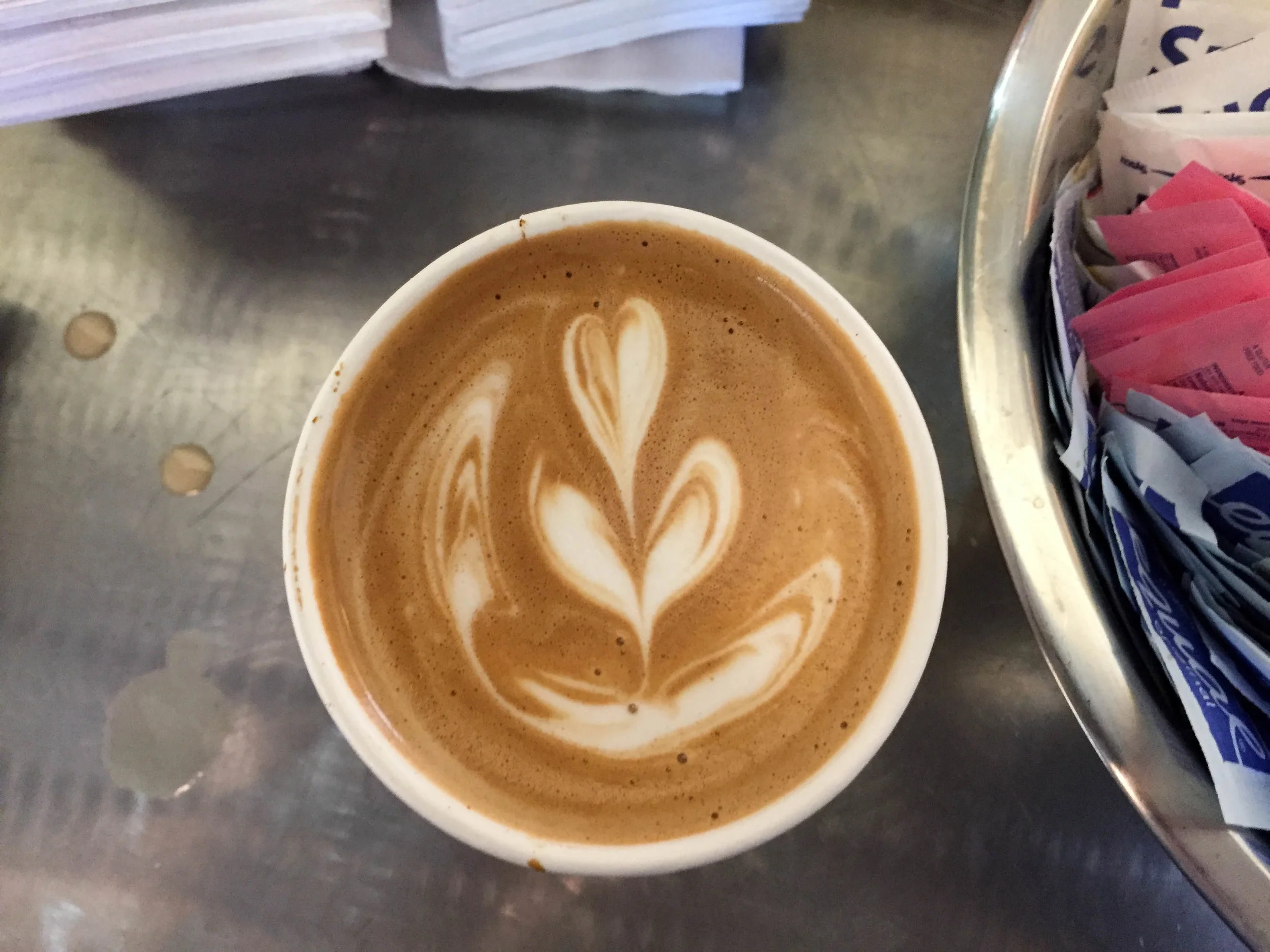 Morning latte at downtown Phoenix's Lola Coffee.