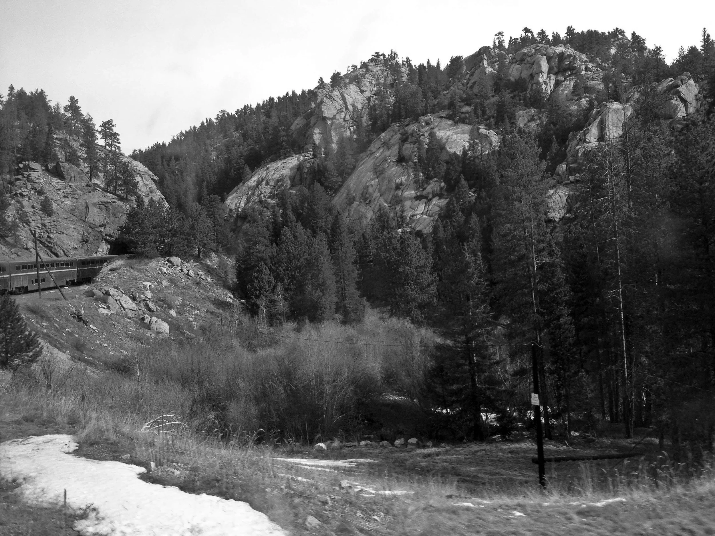  Entering a tunnel near Barker Reservoir in Colorado. 