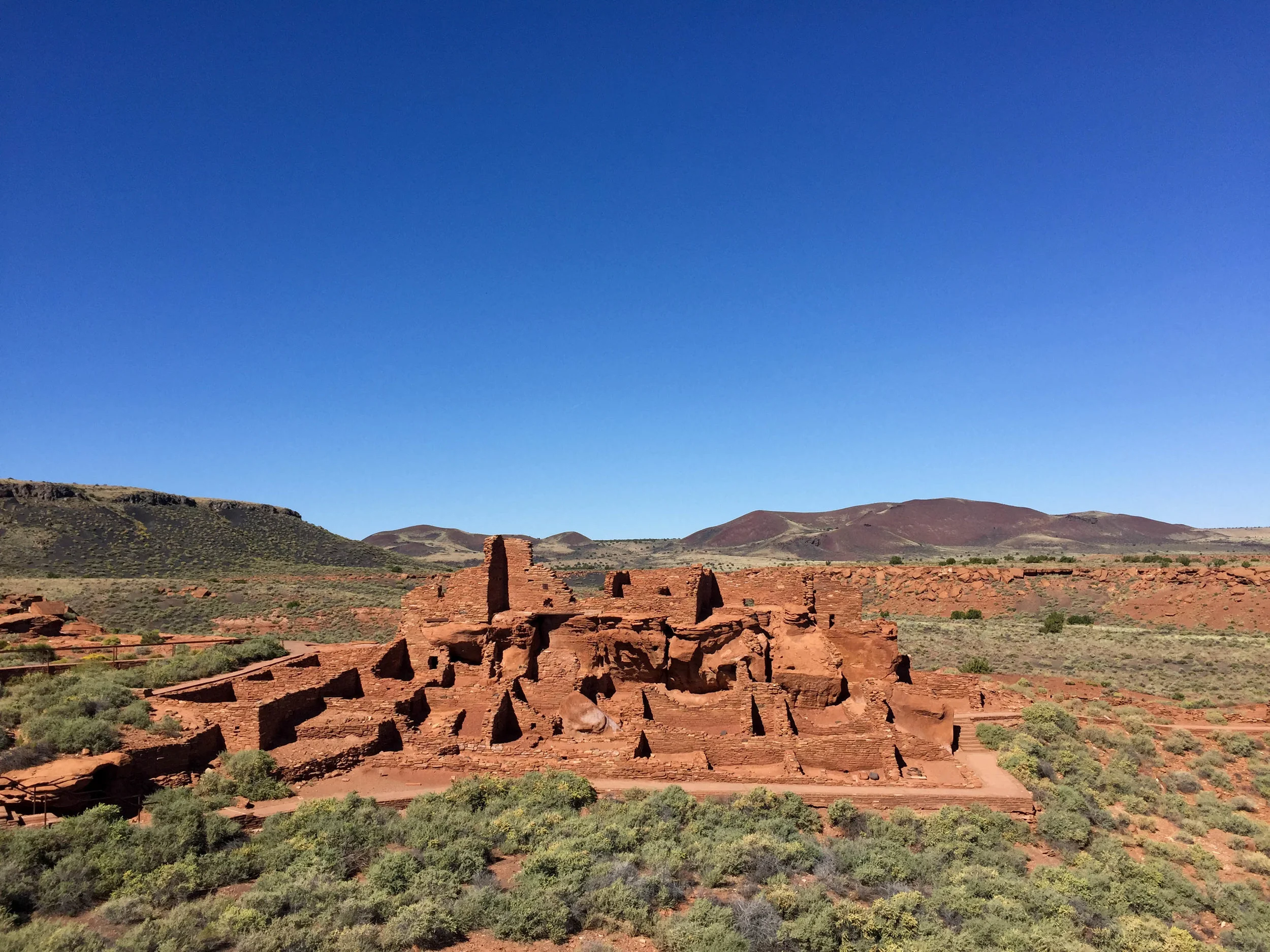Wupatki National Monument near Flagstaff, Arizona, which features ruins of buildings by ancient Pueblo people. October 2016.