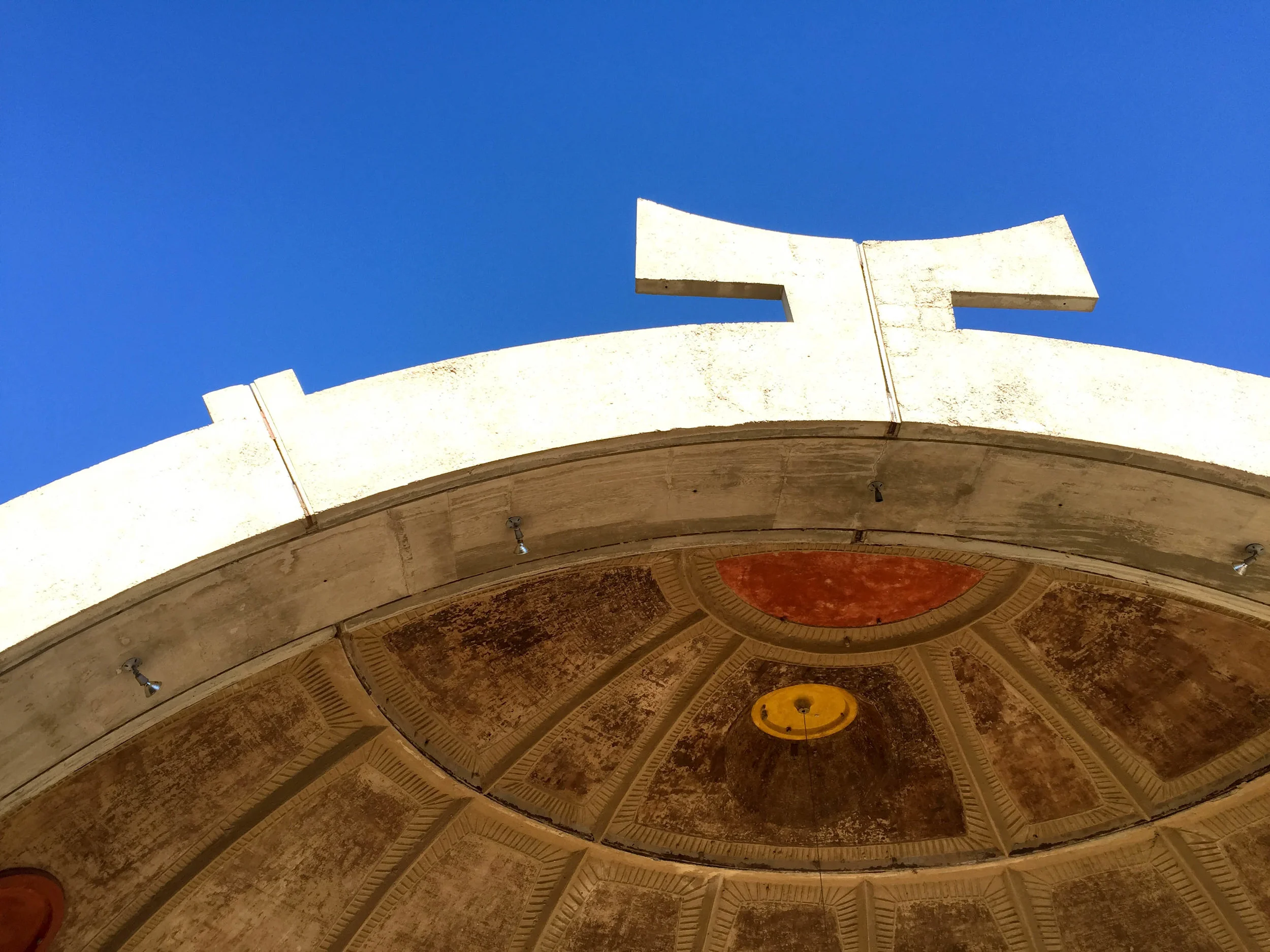 Arcosanti -- an experimental, sustainable town in Arizona designed by architect Paolo Soleri. November 2015.