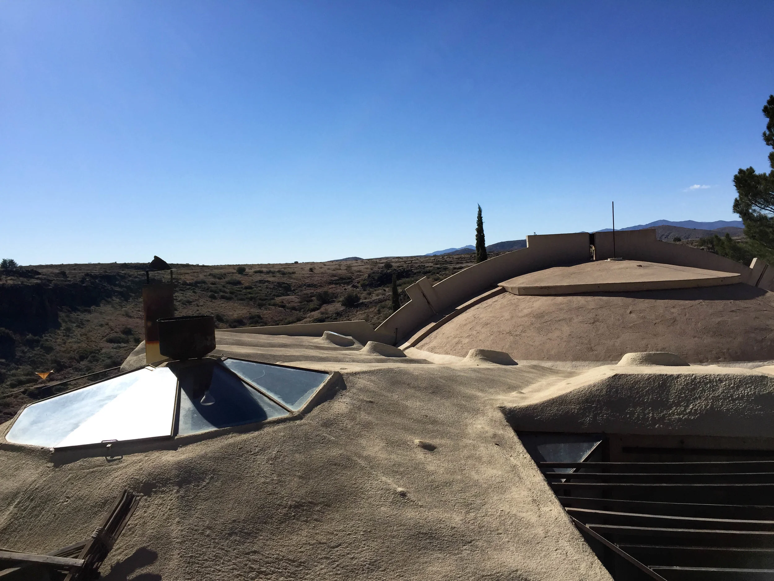  Arcosanti -- an experimental, sustainable town in Arizona designed by architect Paolo Soleri. November 2015. 