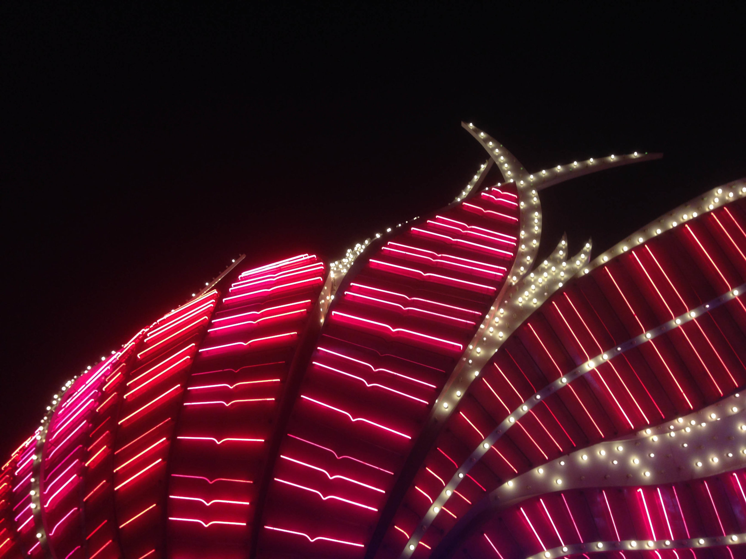  Neon lights on the Las Vegas Strip. 