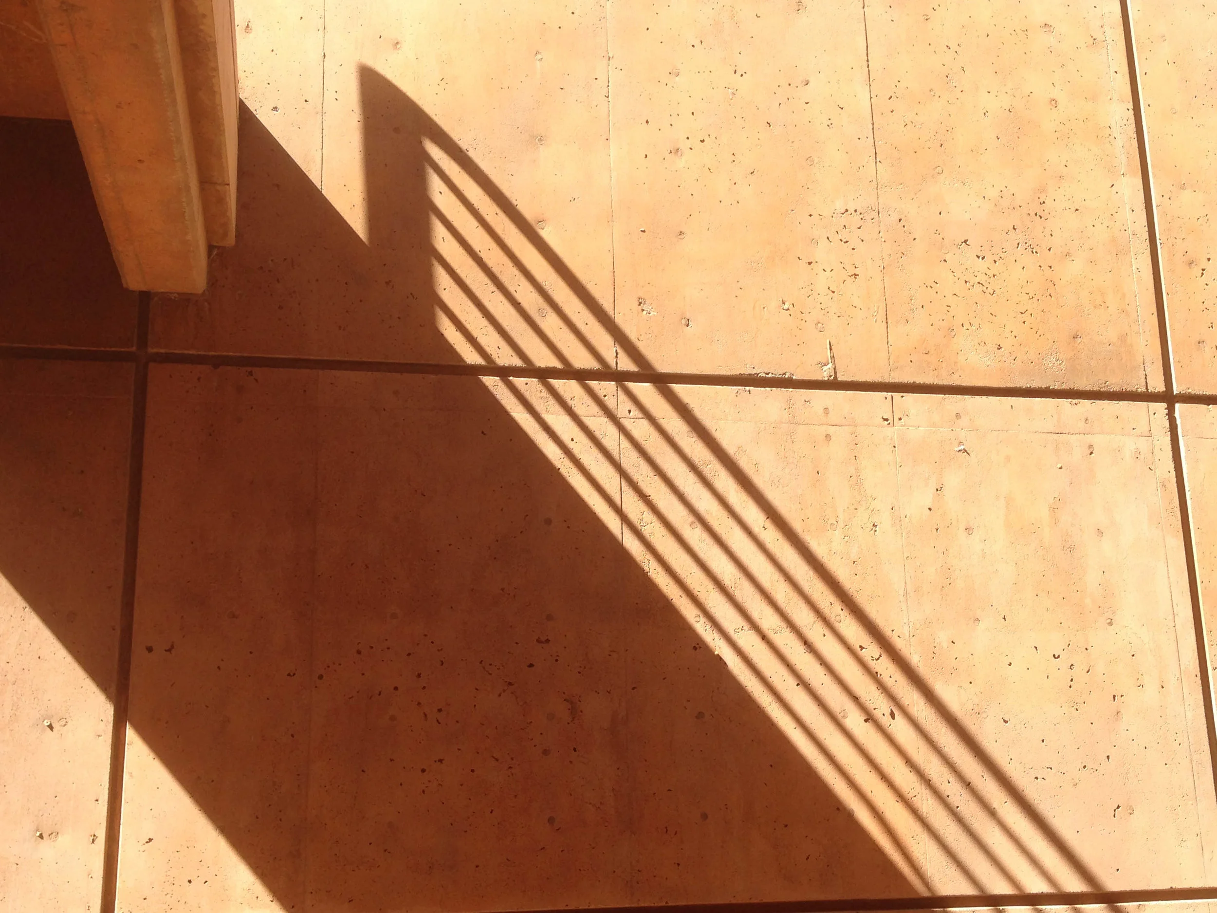  The sun casts shadows on a wall near Hoover Dam in Nevada. 