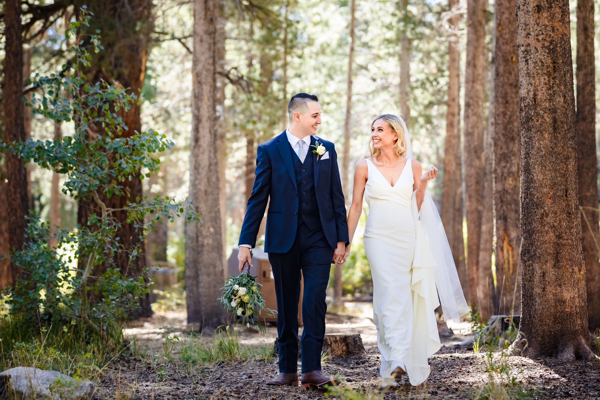 Bride and Groom Portrait Forest