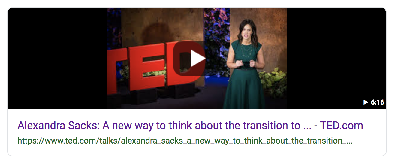 My work on Matrescence soon entered the zeitgeist after a decade effort at dissemination. I like to call it “farm to table” academia, in my intention to educate the public and create quicker pathways from the Ivory Tower to the hands of the public. Here is Matrescence transformed into a Ted Talk by a local NYC reproductive psychiatrist.