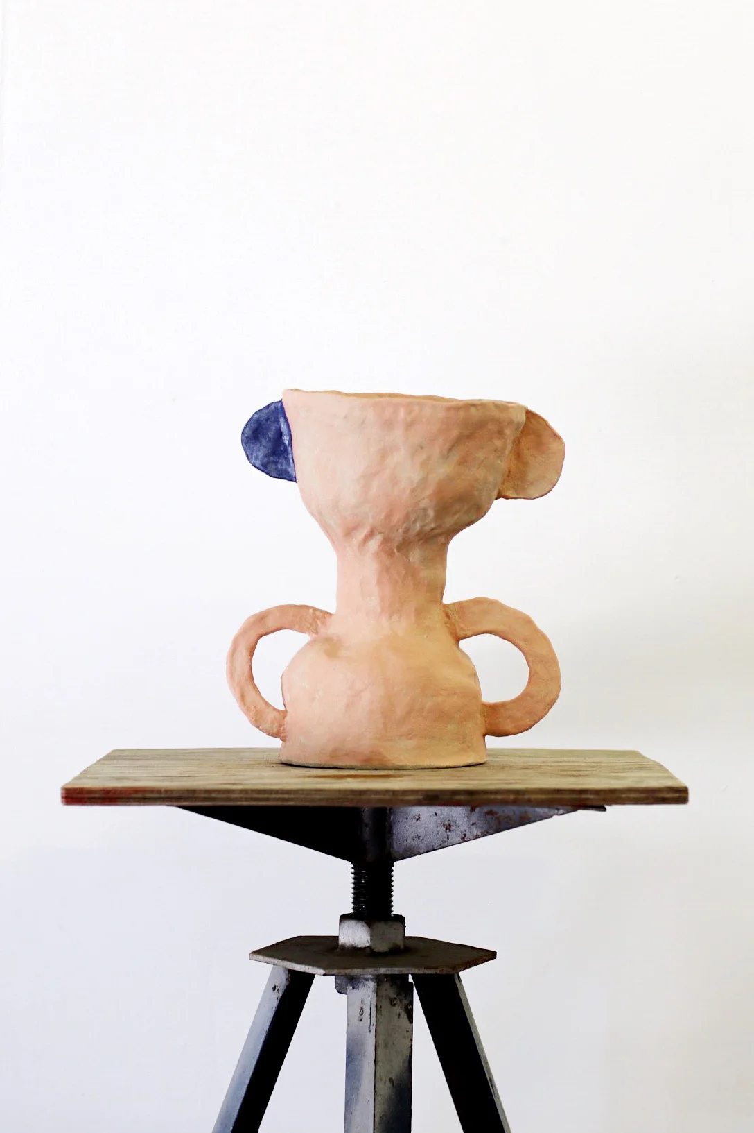 Peta Berghofer, 'Newly Formed', 'Double Bowl-Goblet', white raku, 2017.jpg