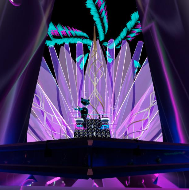 Dark Crystal DJ Celeste Cat Avatar and Crystal stage.png