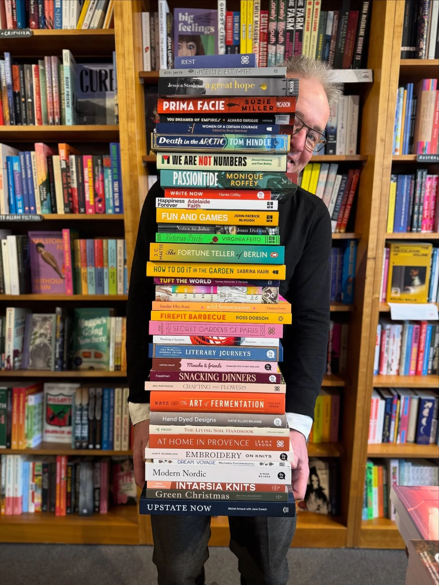 In his annual test of core body strength, Gavin is holding only a fraction of the books that you could take home this #loveyourbookshopday in our ✨Book Stack Competition ✨

Join us from 9am for Love Your Bookshop Day and your chance to win this amazi