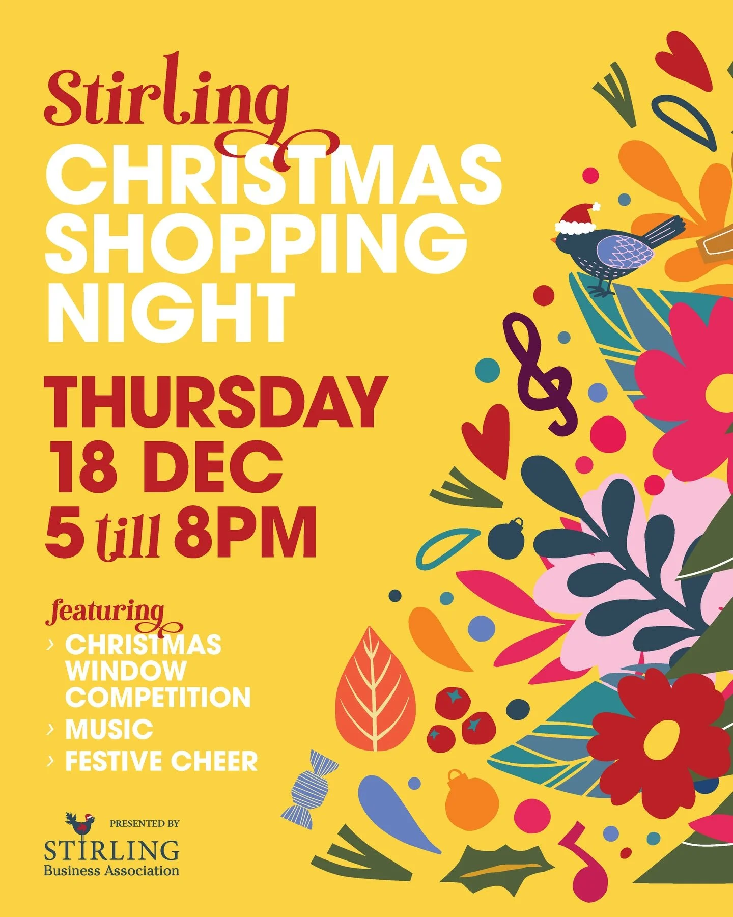 Escape the hustle of the suburban malls and visit us for a festive night of bookish delight this Thursday! Wander through leafy Stirling, taking in the sights and sounds of our beautiful town&rsquo;s Christmas Shopping Night and pay a visit to the ma