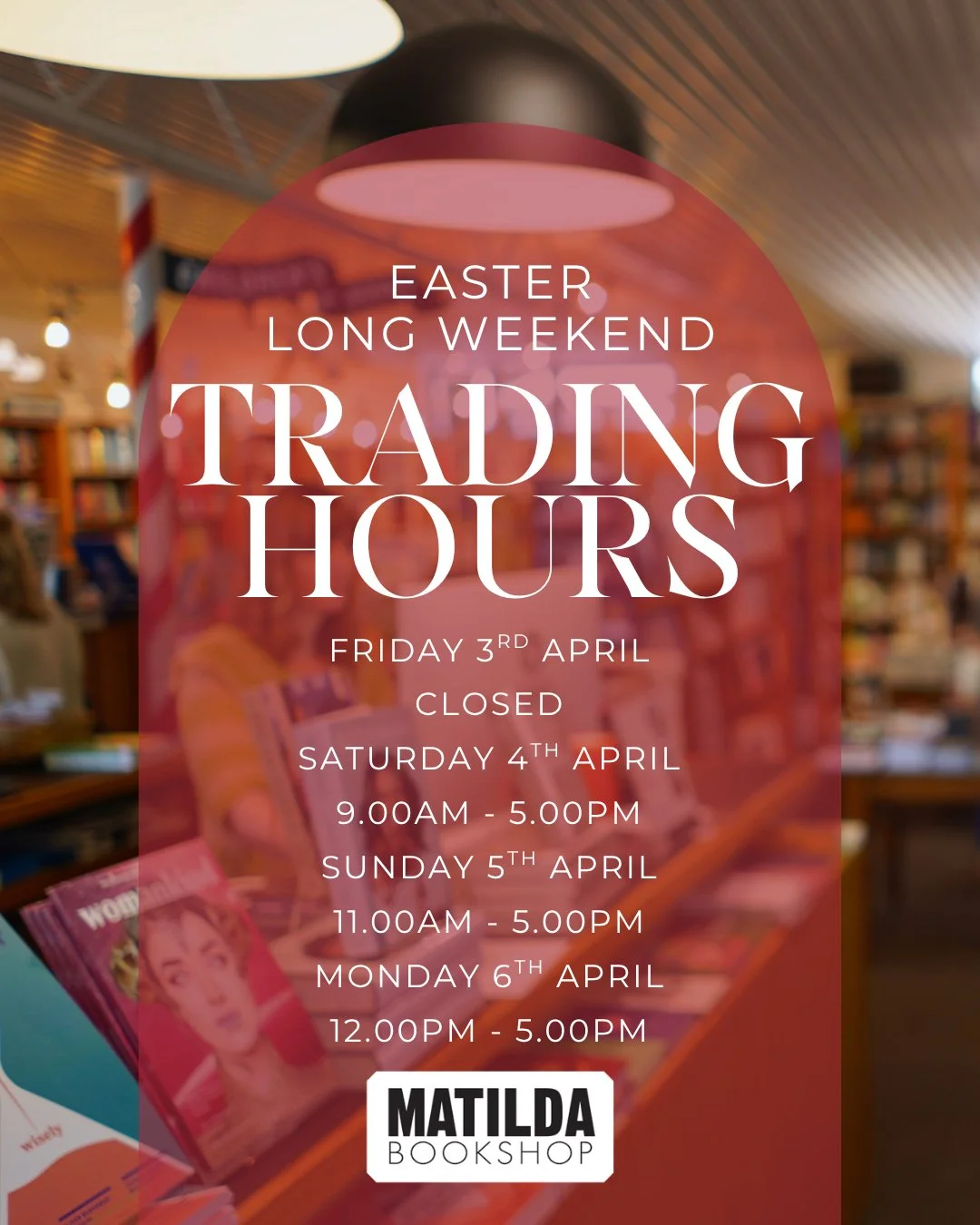 ❤ EASTER LONG WEEKEND TRADING HOURS ❤

While you formulate your strategic sabbatical from searching for eggs in the garden and then consuming said chocolate eggs, consider a refreshing trip to the Adelaide Hills 🍁 We are open Saturday, Sunday, and M