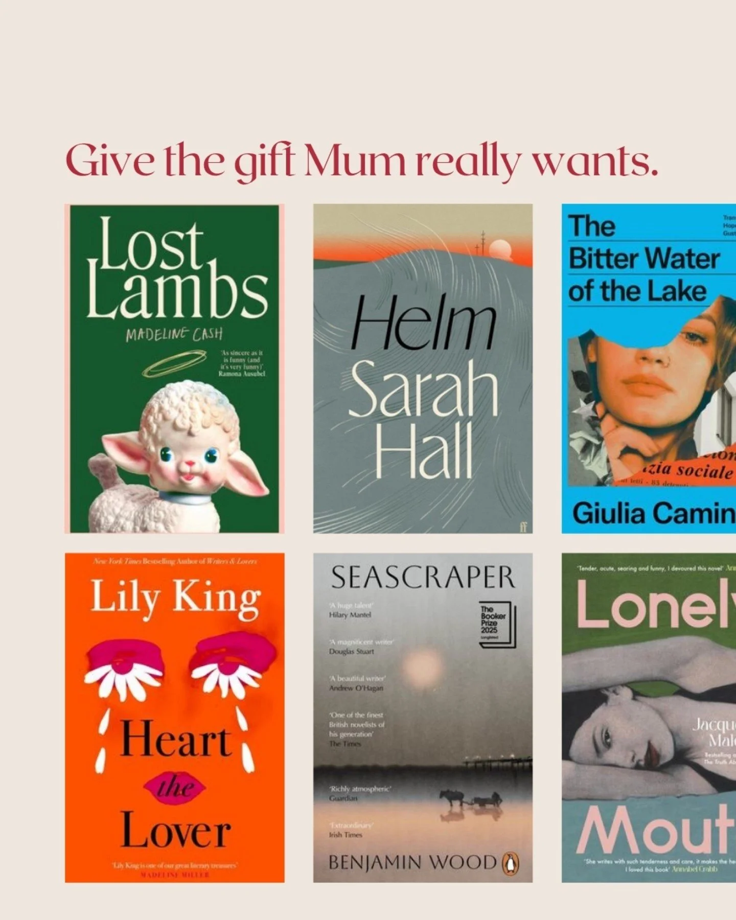 This Mother&rsquo;s Day give mum the ultimate gift - an opportunity to sit and unwind with a carefully curated new release book delivered straight to her door each month for the next 6 or 12 months. 

Our Booklovers subscription choices reflect class