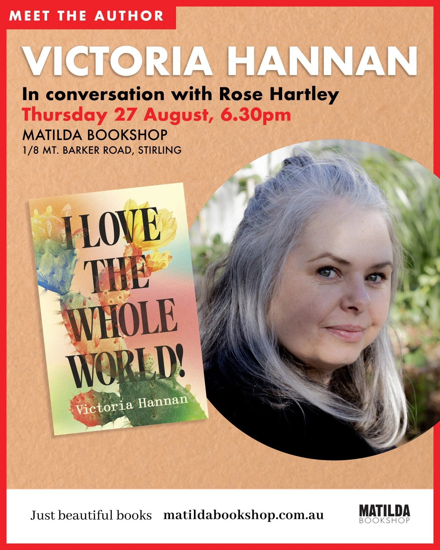 ❤ MEET THE AUTHOR ❤

Just under two weeks until we host Victoria Hannan for the launch of her latest novel, I Love the Whole World! and there are still some tickets available. Victoria is the author of the much-loved Kokomo and Marshmallow, and will 