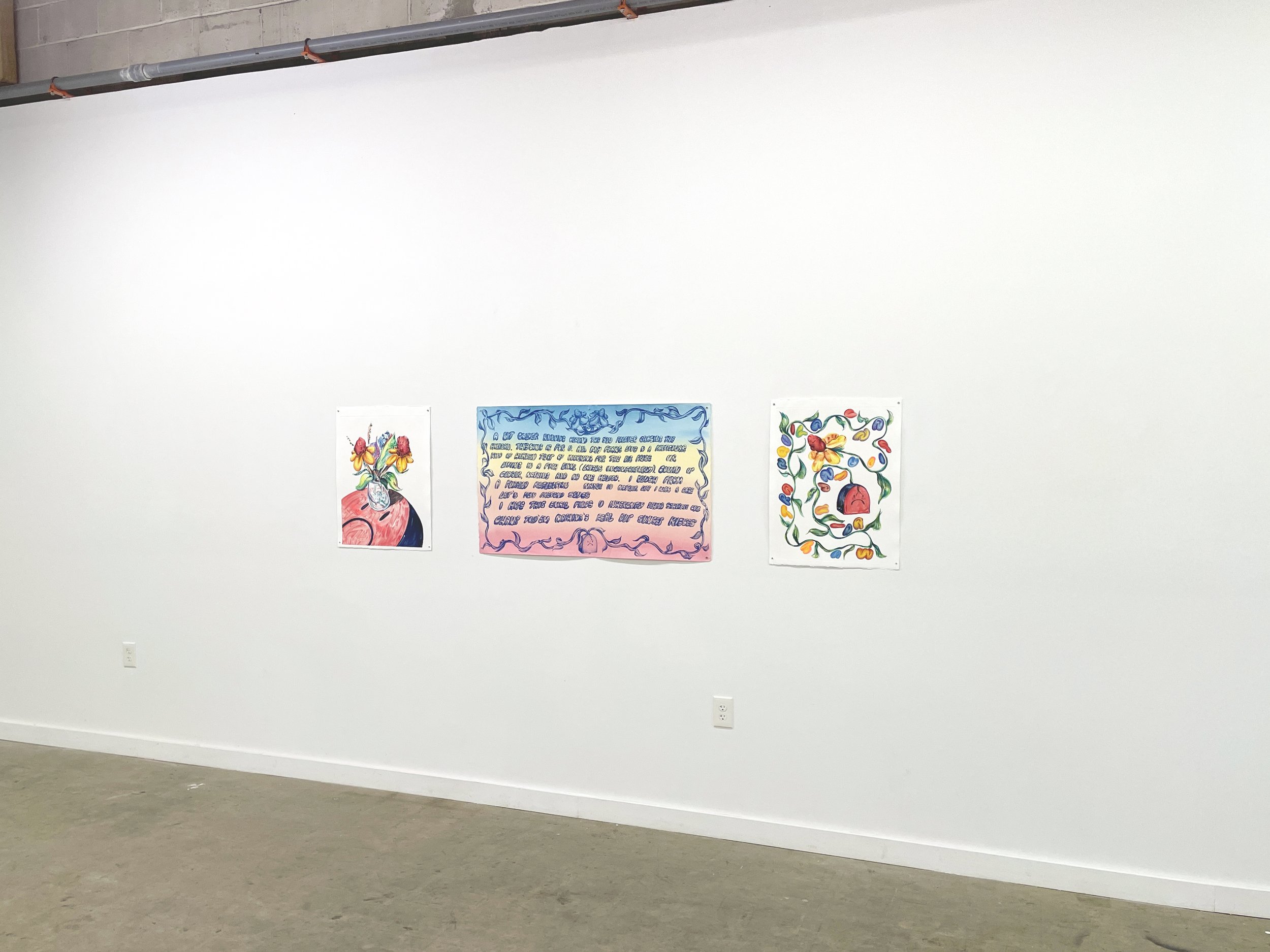 Installation view for show MIDNIGHT THOUGHTS 