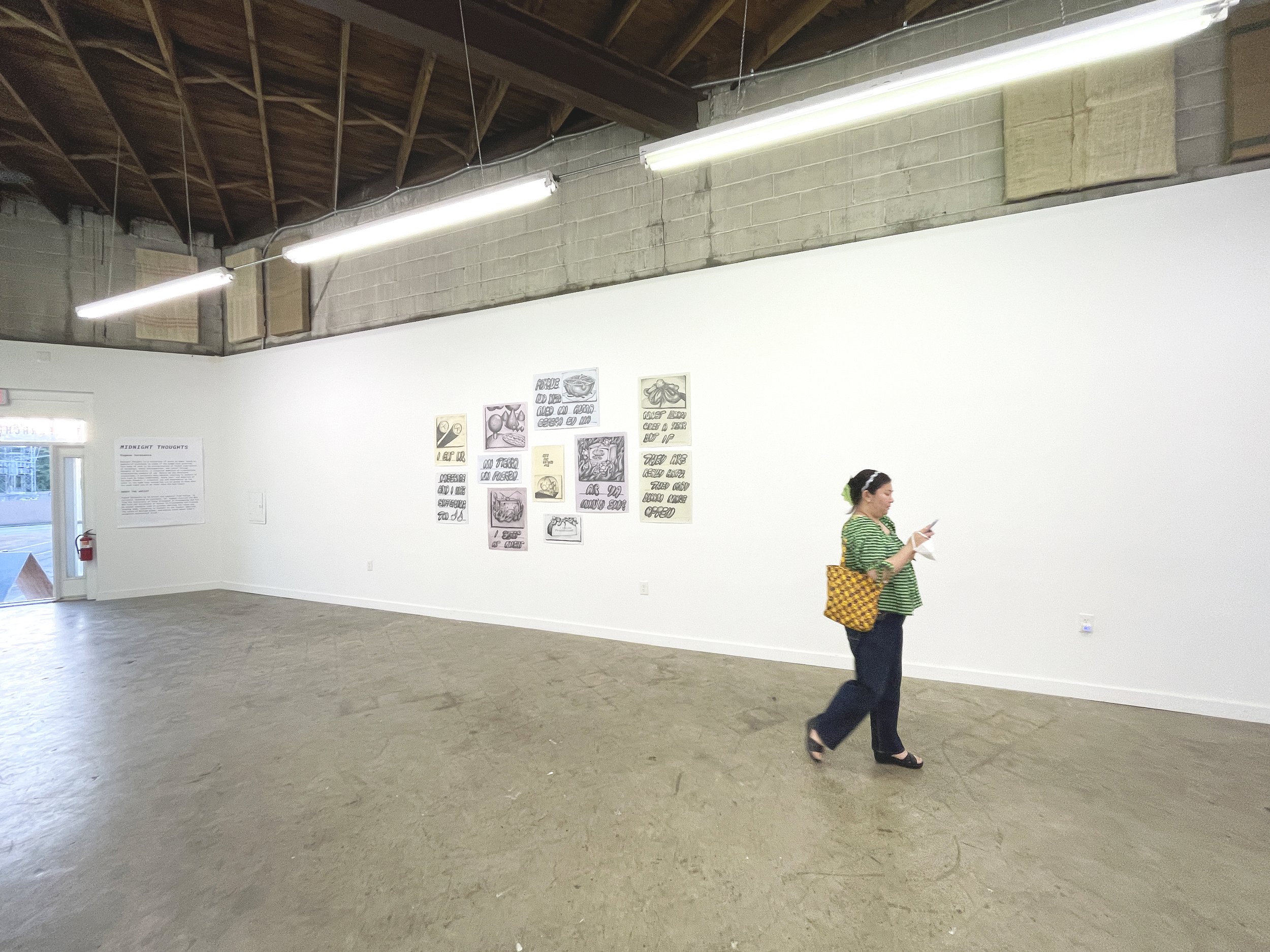 Installation view for show MIDNIGHT THOUGHTS
