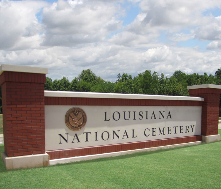 Precast Sign-Louisiana National Cemetery S-001