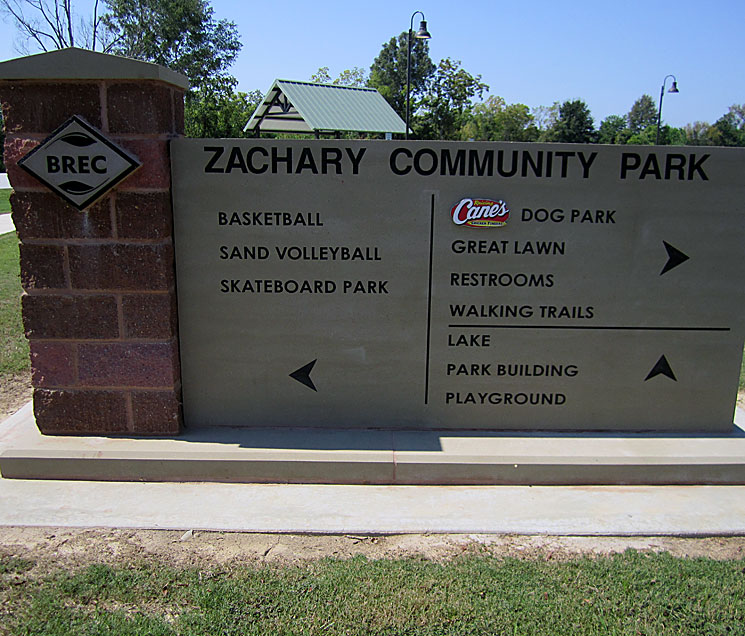 Cast Stone Sign-BREC-Zachary, LA S-004
