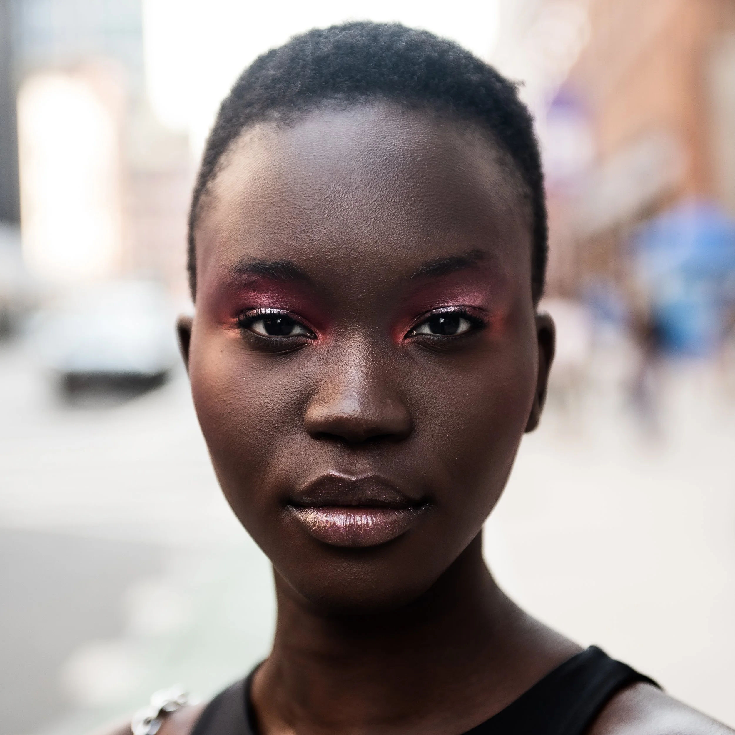  A model  who walked the Anna Sui fashion show 